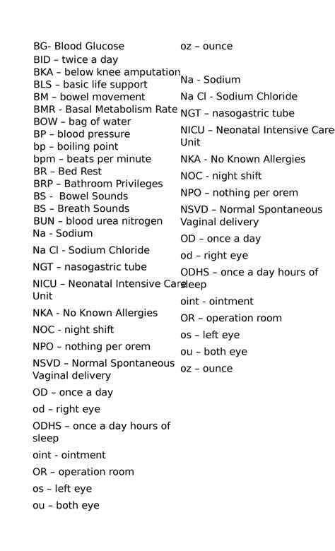 What Does Ac And Hs Mean In Medical Terms At Diedra Cristina Blog