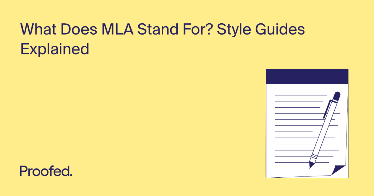 MLA Stands For Modern Language Association