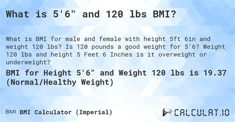 What Is 5 8 And 120 Lbs Bmi Calculatio