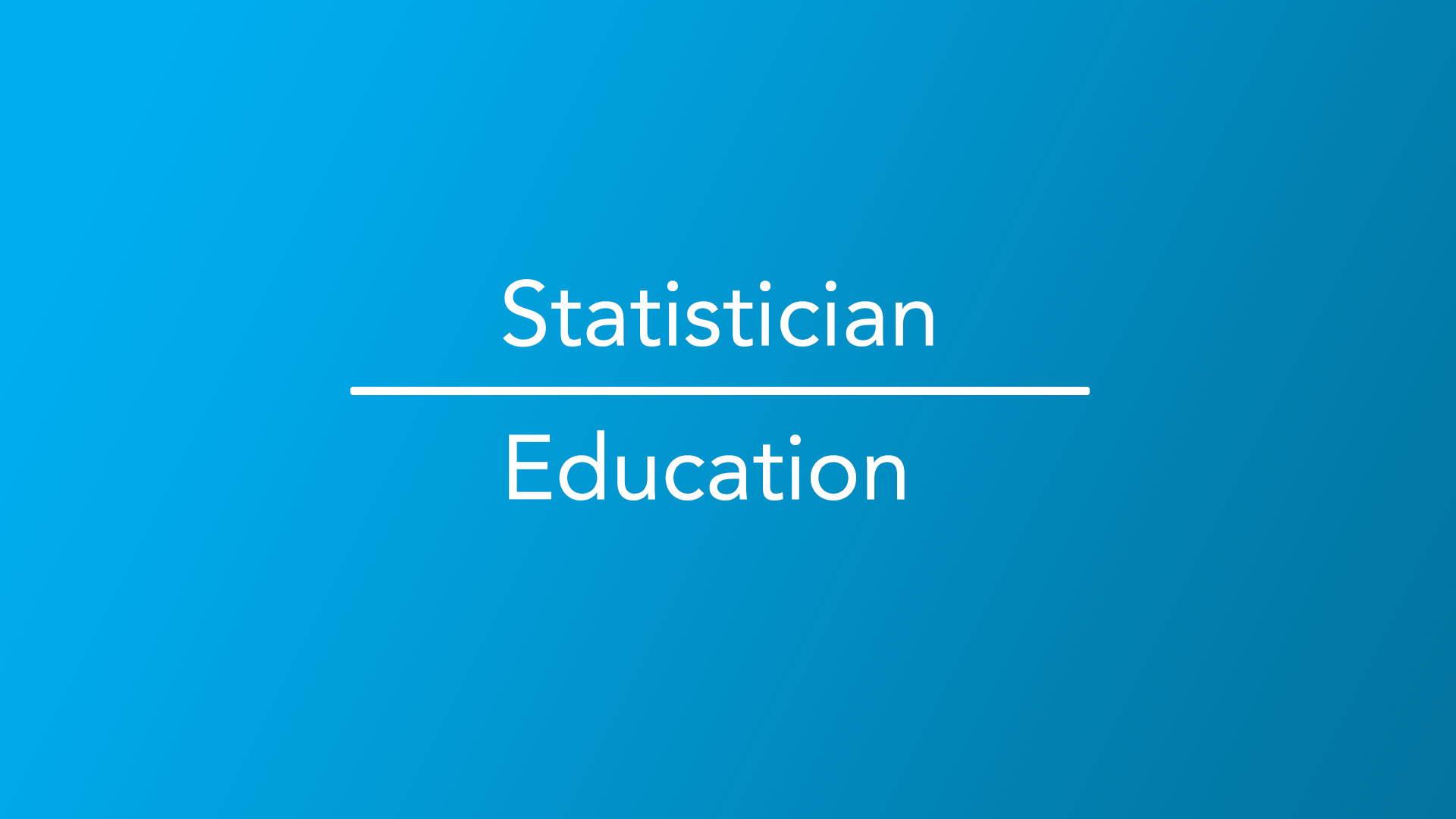 Who Is A Statistician