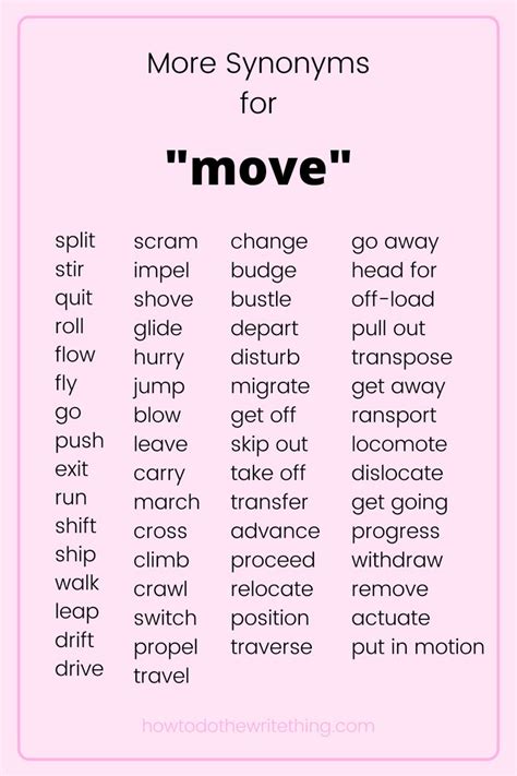 What Is Another Word For Move Move Synonyms Antonyms And Sentences
