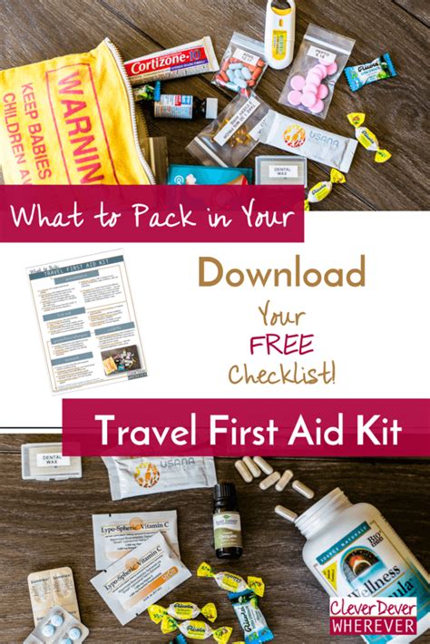 What To Pack In A Travel First Aid Kit Cleverdever Wherever