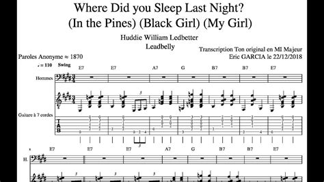 Where Did You Sleep Last Night A K A In The Pines Black Girl My