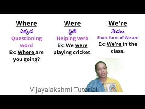 Where Vs Were Vs We Re Most Confusing Commonly Mistaken Word