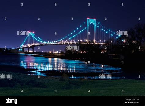 Whitestone Bridge At Night Stock Photo Download Image Now The Bronx