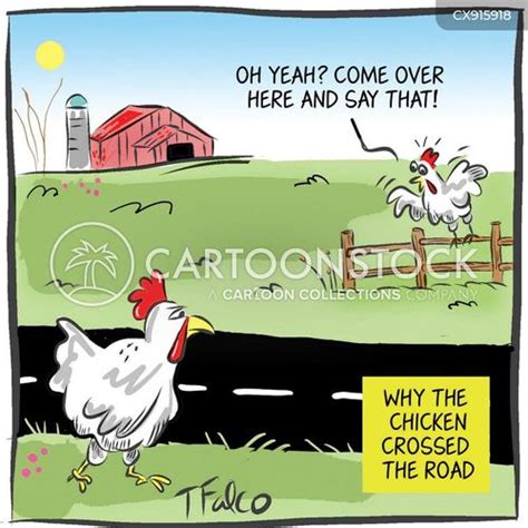 Why Did The Chicken Cross The Road Cartoons And Comics Funny Pictures