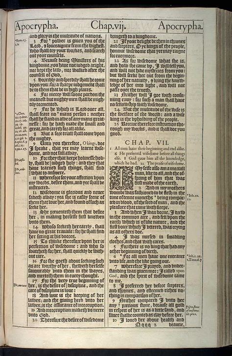 Wisdom Of Solomon Chapter 7 Original 1611 Kjv