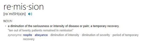 Word Of The Day Remission 10 Little Rules