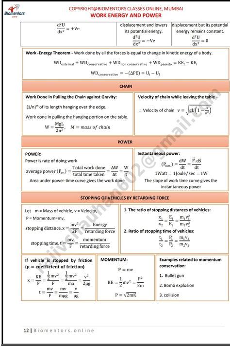 Work Energy And Power 12 Work Energy And Power Power Physics