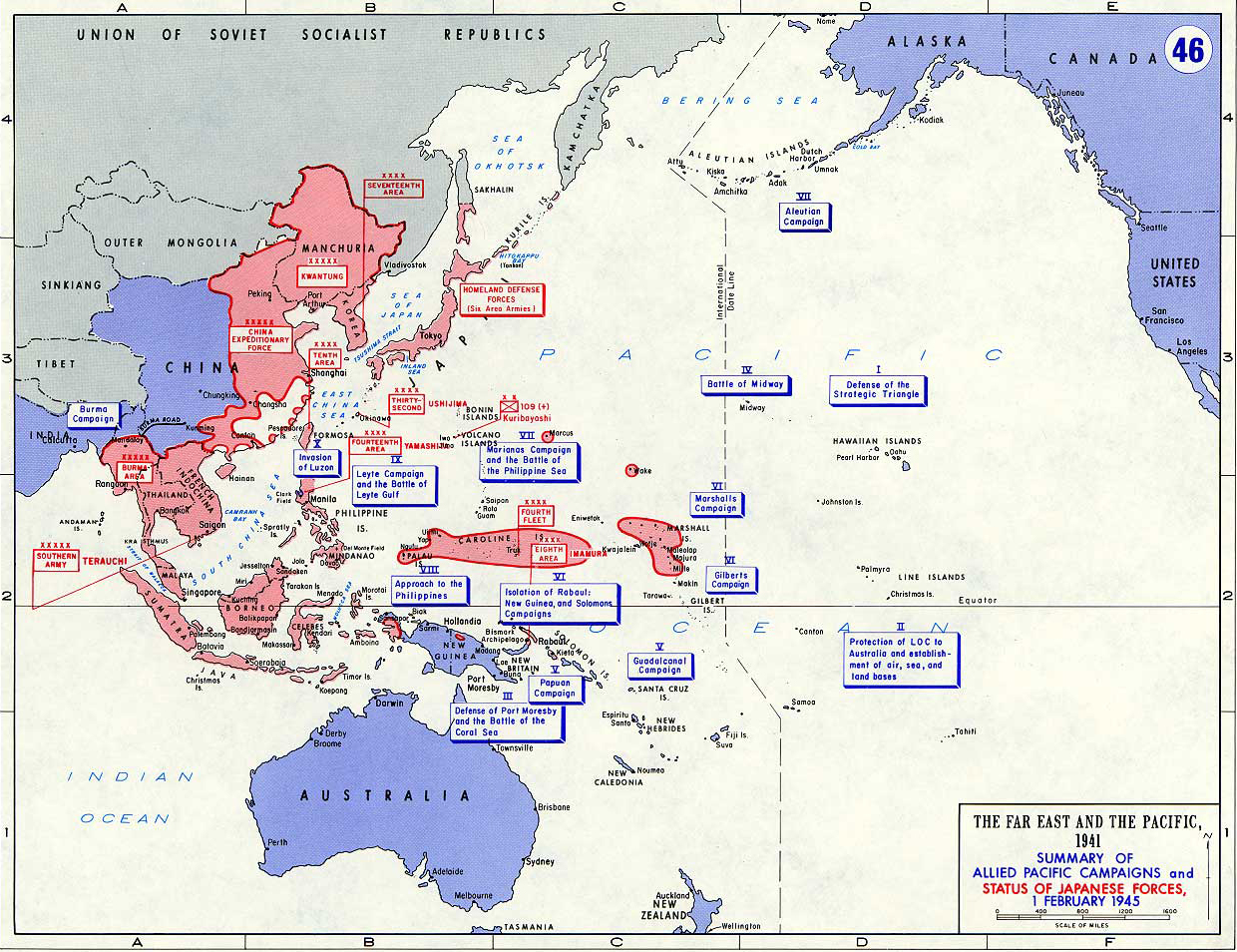 World War 2 Map Pacific