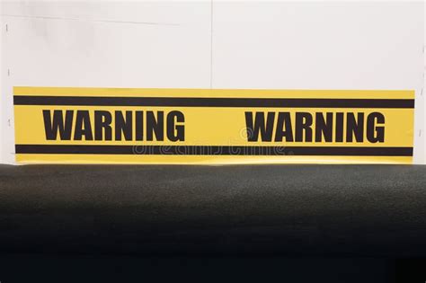 Yellow And Black Color With Line Striped Label Banner With Word Be