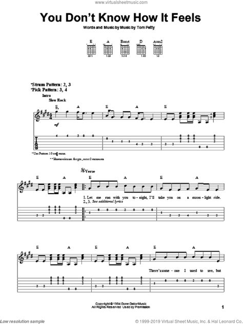 You Don T Know How It Feels Sheet Music For Guitar Solo Easy Tablature