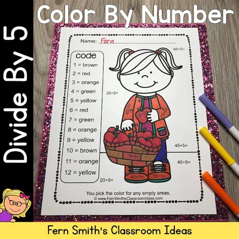 Your Students Will Love This Color By Number Divide By 5 Resource