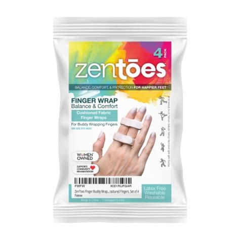 Zentoes Finger Buddy Wraps To Treat Sprained Jammed Or Fractured